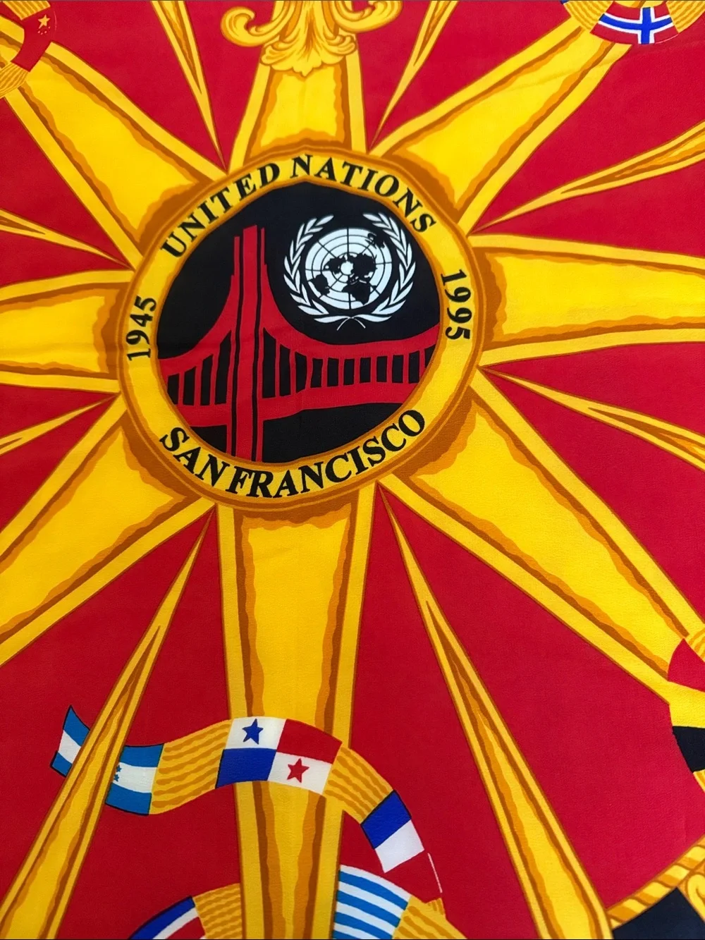 Rare Scarf commemorating the 50th anniversary of the United Nations